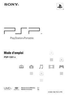 Notice PlayStation Sony  PSP-1001