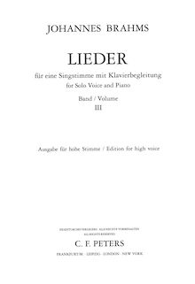 Partition Volume 3 - No.2-6 (Scan), 6 chansons, 6 Gesänge, Brahms, Johannes
