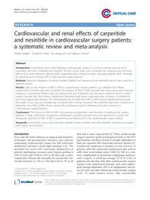 Cardiovascular and renal effects of carperitide and nesiritide in cardiovascular surgery patients: a systematic review and meta-analysis