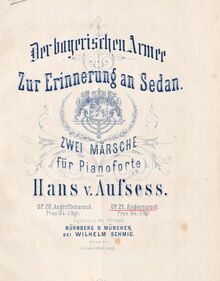 Partition complète, Siegesmarsch, Op.21, Aufsess, Hans von