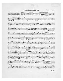 Partition clarinette 1 (en A), violoncelle Concerto, Concerto Pour Violoncelle Avec Orchestre Ou Piano