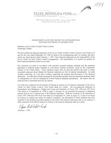 Exxon Valdez Oil Spill Trustee Council 1998 Audit