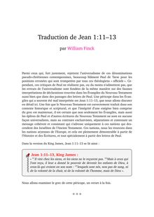 Traduction de Jean 1:11-13