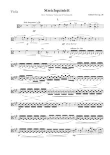 Partition viole de gambe, corde quintette, Streichquintett mit obligater Sopran-Vokalise im 2. Satz