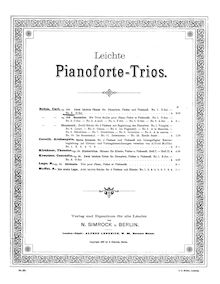 Partition complète et parties, 2 Easy Piano Trios, Bohm, Carl