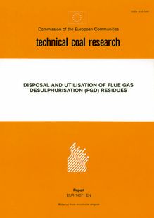 Disposal and utilisation of flue gas desulphurisation (FGD) residues