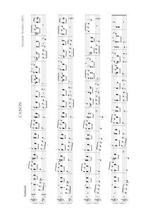 Partition complète, Canon en D minor, Scriabin, Aleksandr
