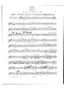 Partition cordes, Sestett, Op.8, Piano Sextett, Bennett, William Sterndale