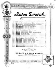 Partition No.1 en A♭ major, 2 menuets, 2 Menuety, Dvořák, Antonín
