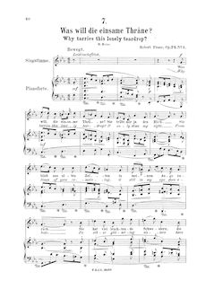 Partition complète, 6 chansons von Heinrich Heine Op.34, Franz, Robert