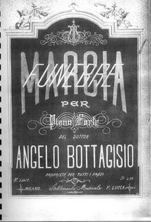 Partition complète, Marcia Funebre per Pianoforte, C minor, Bottagisio, Angelo