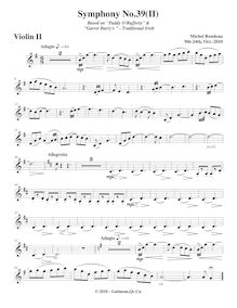 Partition violons II, Symphony No.39  Irish Green , G major, Rondeau, Michel par Michel Rondeau