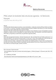 Pôle urbain et évolution des structures agraires : le Genevois français - article ; n°1 ; vol.94, pg 47-57