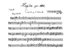 Partition violoncelle solo (B/W), violoncelle Concerto No.2, D major