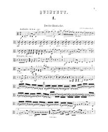 Partition viole de gambe 2, corde quintette, Op.5, Svendsen, Johan