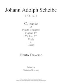 Partition Flauto traverso solo, 2 flûte concerts, Scheibe, Johann Adolph