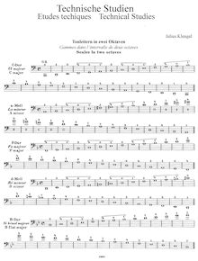 Partition Volume 1, Technical violoncelle études, Technische Studien für Violoncello Etude techniques