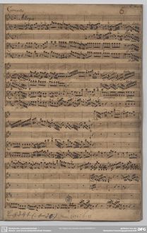 Partition complète, violon Concerto en D major, D major, Graun, Johann Gottlieb