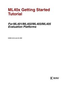 ML40x Getting Started Tutorial for ML401 ML402 ML403 ML405 Evaluation  Platforms