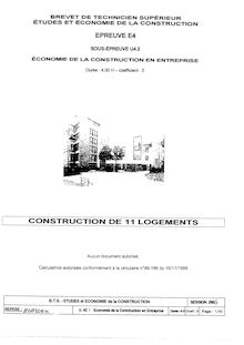 Economie de la construction en entreprise 2006 BTS Étude et économie de la construction
