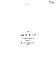 Partition de violon, 4 Novelletten pour corde orchestre, Op.52