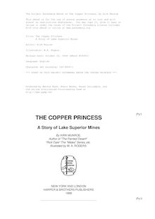 The Copper Princess - A Story of Lake Superior Mines