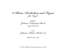 Partition Prelude et Fugue en C major, BWV 553, 8 Short préludes et Fugues