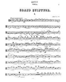 Partition viole de gambe, Piano quintette, Op.107, Raff, Joachim