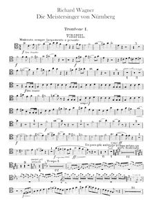 Partition Trombone 1, 2, 3, TubaOnstage Stierhorn, Die Meistersinger von Nürnberg