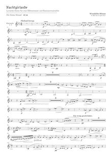 Partition clarinette , partie, Nachtgirlande pour Vocalise et Chamber Ensemble