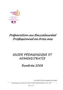 Guide du BAC PRO