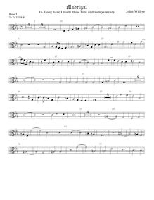 Partition viole de basse 1, alto clef, madrigaux - Set 2, Wilbye, John par John Wilbye