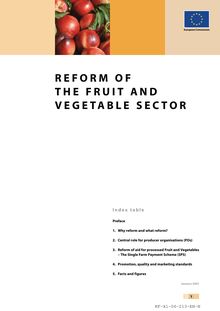 Reform of the fruit and vegetable sector