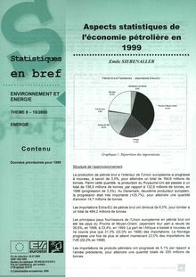 Statistiques en bref. Environnement et énergie nÌŠ 15/2000. Aspects statistiques de l'économie pétrolière en 1999