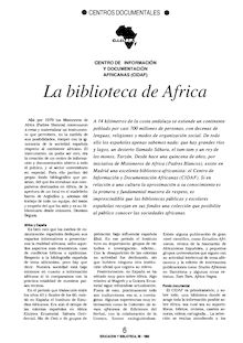 CIDAF: La biblioteca de África en Madrid