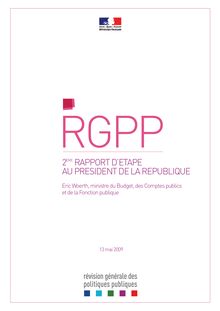 Révision générale des politiques publiques - RGPP : 2ème rapport d'étape