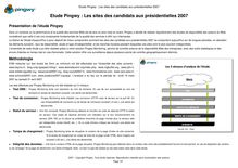 Etude Pingwy : Les sites des candidats aux présidentielles 2007