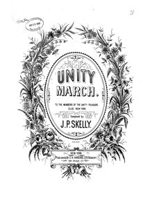 Partition complète, Unity March, D major, Skelly, Joseph Paul