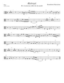 Partition viole de basse, alto clef, Madrigali a 5 voci, Libro 7 par Benedetto Pallavicino