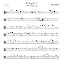 Partition viole de gambe aigue 2, alto clef, madrigaux, Book 1, Gesualdo, Carlo par Carlo Gesualdo