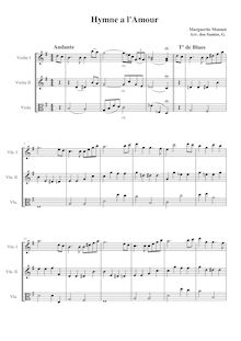 Partition complète, Hymne a l Amour (Marguerite Monnot), Santos, Giovani dos