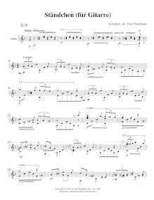 Partition guitare score, Schwanengesang, Swan Song / Letztes Werk