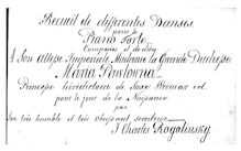 Partition complète, Collection of different dances pour piano, Rogolinsky, J. Charles