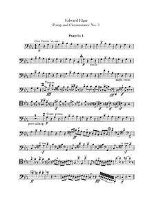 Partition basson 1, 2, 3, contrebasson, Pomp et Circumstance, Op.39
