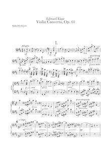 Partition violoncelles, violon Concerto en B minor, Op.61, B minor