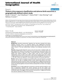 Violent crime exposure classification and adverse birth outcomes: a geographically-defined cohort study