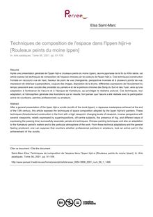 Techniques de composition de l espace dans l Ippen hijiri-e [Rouleaux peints du moine Ippen] - article ; n°1 ; vol.56, pg 91-109