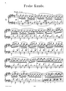 Partition No.9: Frohe Kunde, Frühlingsboten, 12 Klavierstücke, Raff, Joachim