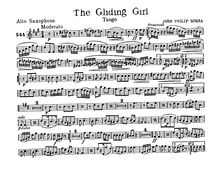 Partition Alto Saxophone (E♭), pour Giliding Girl, Sousa, John Philip