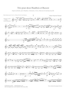 Partition Alternate parties pour clarinettes en B♭, Basset cornes, Partita